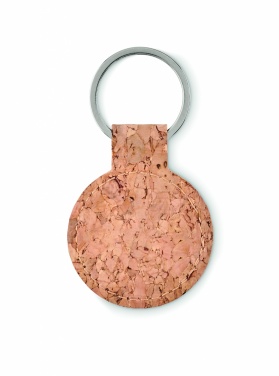 Logotrade promotional item picture of: Round cork key ring Mikkeli