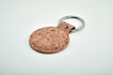 Logotrade promotional gift picture of: Round cork key ring Mikkeli