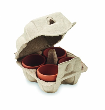 Logo trade promotional giveaways image of: Egg carton growing kit