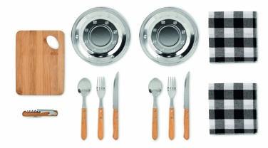 Logo trade promotional products image of: Picnic 2 person set in pouch