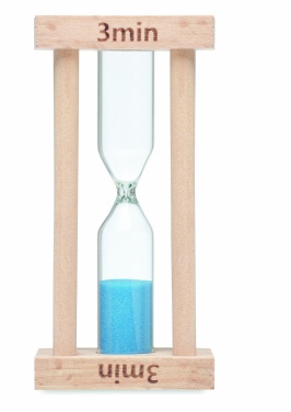Logotrade promotional product picture of: Wooden sand timer 3 minutes