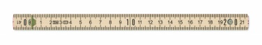 Logo trade promotional gift photo of: Carpenter ruler in wood 2m