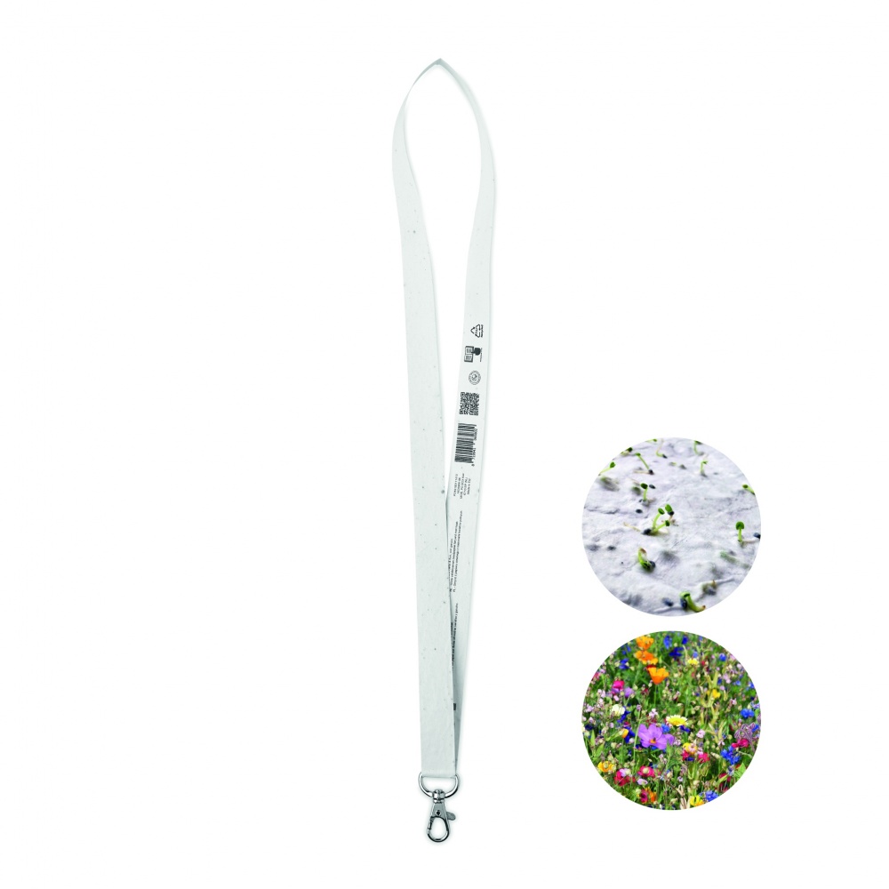 Logotrade business gifts photo of: Seed paper lanyard w/hook