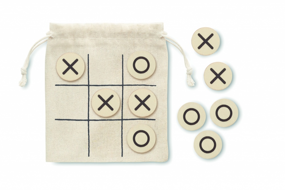 Logo trade promotional products image of: Wooden tic tac toe