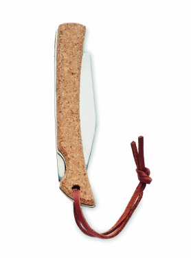 Logo trade promotional products image of: Foldable knife with cork