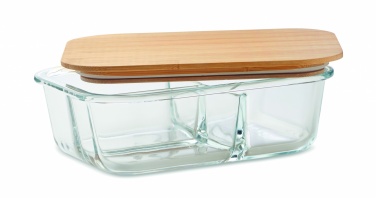 Logo trade promotional gift photo of: Glass lunch box with bamboo lid