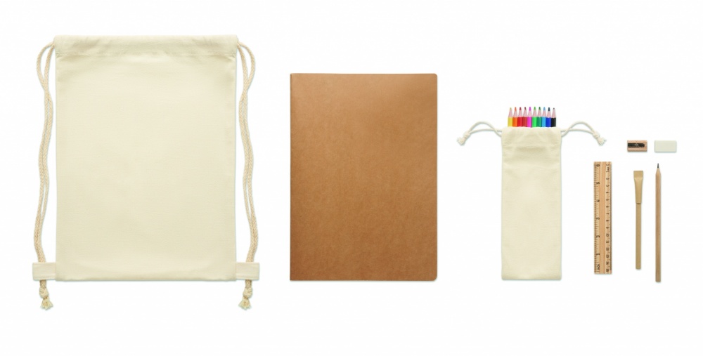 Logo trade business gifts image of: Kids drawing set in drawstring