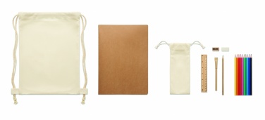 Logo trade promotional gifts picture of: Kids drawing set in drawstring