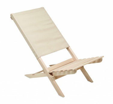 Logo trade promotional items picture of: Foldable wooden beach chair