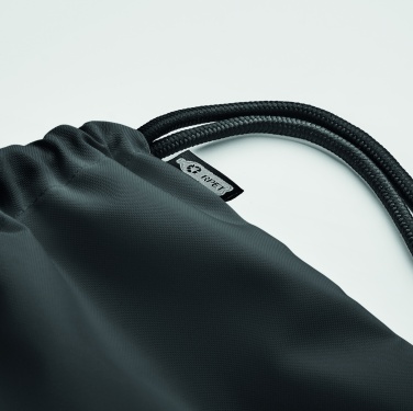 Logo trade promotional giveaways picture of: Large drawstring bag 300D RPET
