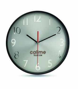 Logotrade business gift image of: Wall clock w silver background