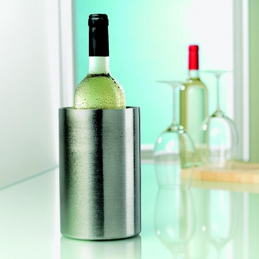 Logo trade promotional giveaway photo of: Stainless steel bottle cooler
