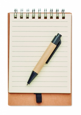 Logo trade promotional item photo of: Notepad with pen and memo pad