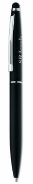 Logo trade promotional giveaway photo of: Twist type pen w stylus top