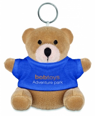 Logo trade business gift photo of: Teddy bear key ring FINLAND