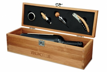 Logo trade advertising product photo of: Wine set in bamboo box