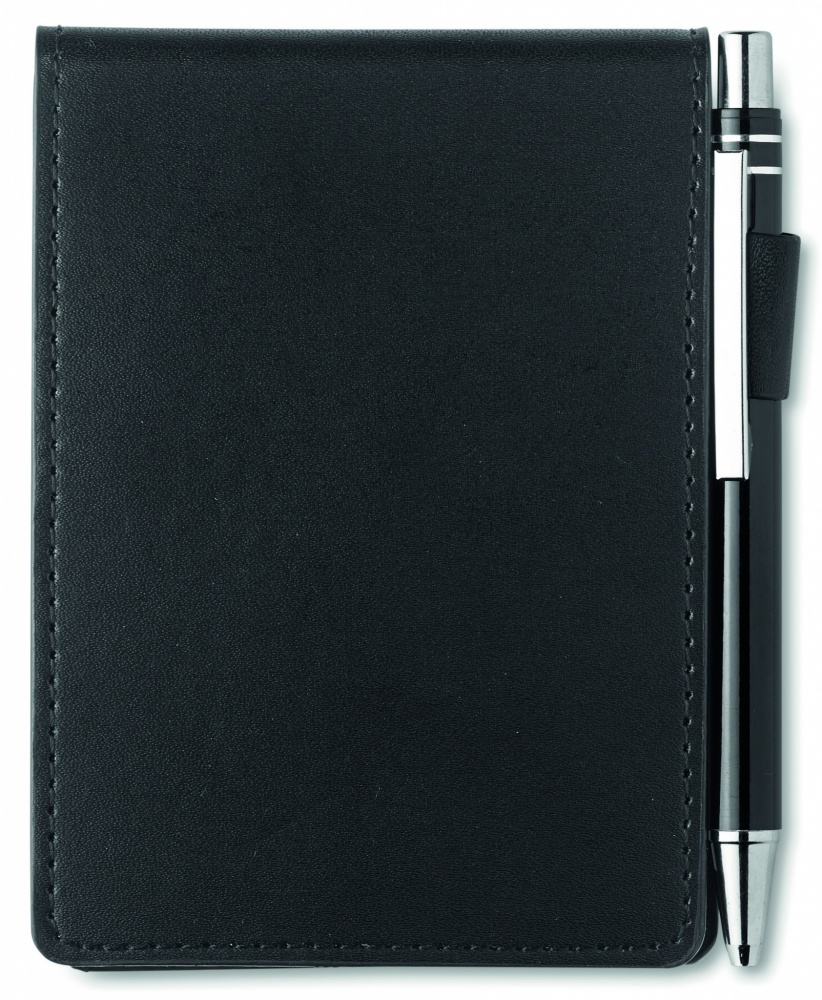 Logotrade advertising product picture of: A7 notepad in PU pouch w/pen