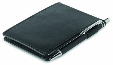 Logotrade corporate gift image of: A7 notepad in PU pouch w/pen