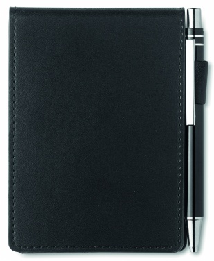 Logotrade promotional product picture of: A7 notepad in PU pouch w/pen