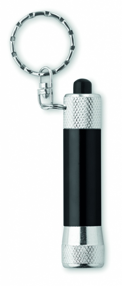 Logo trade promotional gifts image of: Aluminium torch with key ring