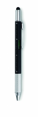 Logo trade business gifts image of: Spirit level pen with ruler