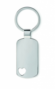 Logo trade promotional merchandise photo of: Key ring with heart detail Jūrmala