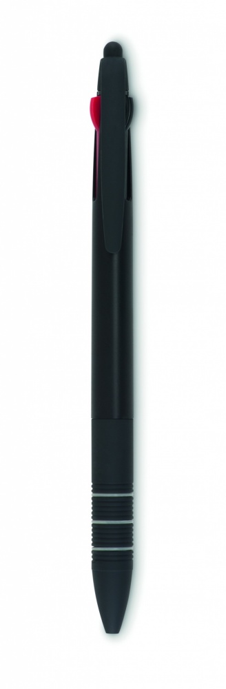 Logo trade promotional item photo of: 3 colour ink pen with stylus