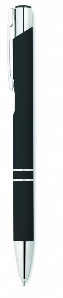 Logo trade promotional merchandise image of: Ball pen in rubberised finish