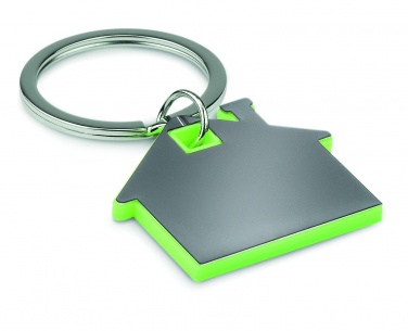 Logotrade promotional items photo of: House shape plastic key ring Rezekne