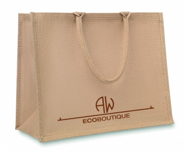 Logo trade promotional gift photo of: Jute shopping bag