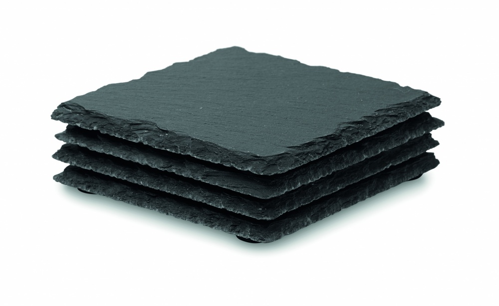 Logo trade promotional gift photo of: Slate coasters with EVA bottom