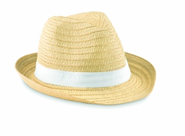 Logo trade promotional giveaways image of: Paper straw hat