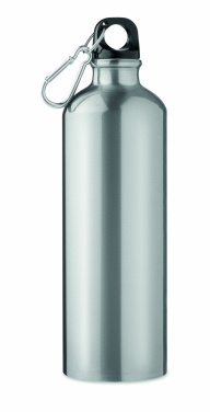 Logotrade promotional merchandise picture of: Single-walled 750 ml aluminum bottle with a carabiner and customizable printing