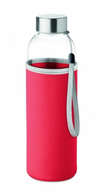 Logotrade business gift image of: Glass bottle in pouch 500ml