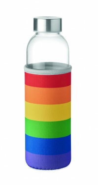 Logo trade promotional items image of: Glass bottle in pouch 500ml