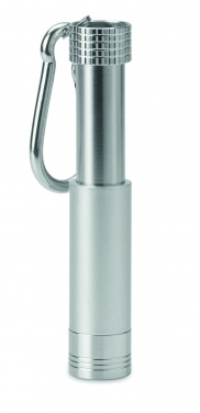 Logo trade promotional giveaway photo of: Aluminium/ABS LED key ring Aizkraukle