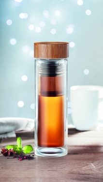 Logotrade business gifts photo of: Double wall glass bottle 400ml München