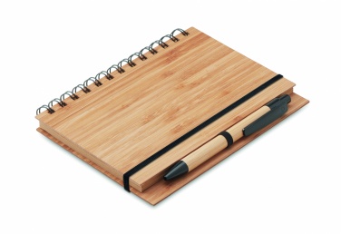 Logotrade promotional merchandise image of: Bamboo notebook with pen lined BAMBLOC