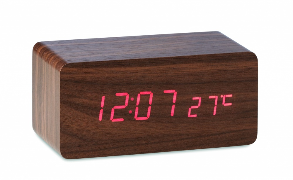 Logo trade promotional giveaway photo of: LED clock/5W wireless charger