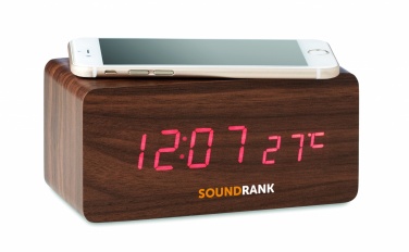 Logotrade promotional giveaways photo of: LED clock/5W wireless charger