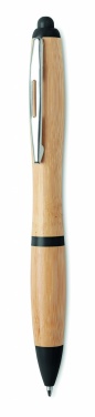 Logotrade advertising products photo of: Ballpoint pen made of ABS and bamboo