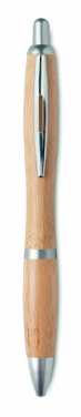Logo trade promotional products image of: Ballpoint pen made of ABS and bamboo
