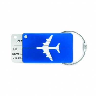 Logo trade advertising products image of: Aluminium luggage tag