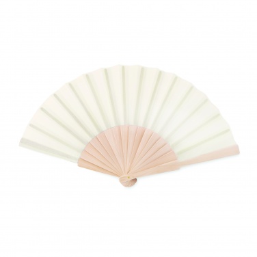 Logo trade promotional gifts picture of: Manual hand fan wood