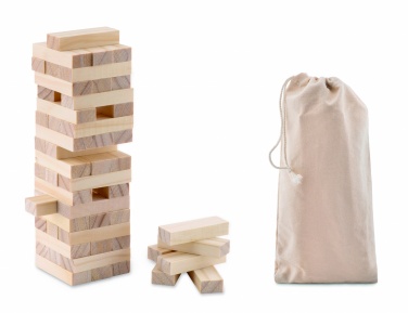 Logotrade promotional item image of: Tower game in cotton pouch