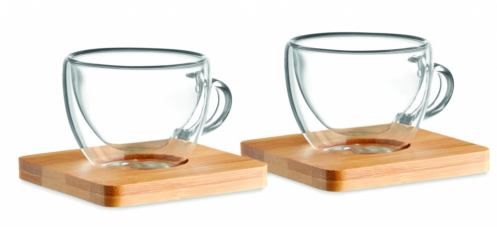 Logotrade promotional item picture of: Set of 2 double wall espresso