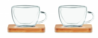 Logo trade business gift photo of: Set of 2 double wall espresso