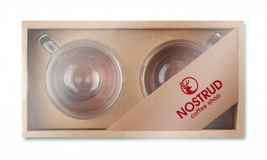 Logo trade corporate gifts image of: Set of 2 double wall espresso