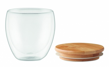 Logo trade promotional merchandise photo of: Double wall glass 250ml Hamburg