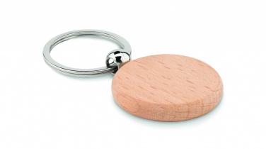 Logo trade corporate gifts picture of: Round wooden key ring Saldus